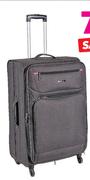 50cm Soft Trendy Grey Upright Trolley Bag