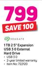 Seagate 1TB 2.5" Expansion USB 3.0 External Hard Drive