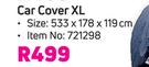 1st Gear Car Cover XL-533 x 178 x 119cm