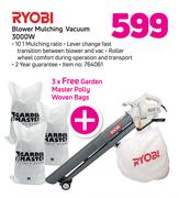 Ryobi Blower Mulching Vacuum 3000W