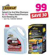 Shield Splash Car & Wax Shampoo-5Ltr Or 7 Piece Shield Premium Auto Detailing Kit-Each