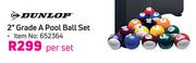 Dunlop 2" Grade A Pool Ball Set-Per Set