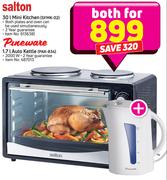 Salton 30ltr Mini Kitchen  SFMK-02 With Pineware 1.7ltr Auto Kettle PAK-834