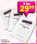 Game 100 Sheet A4 Examination Pad-For 3