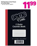 Game 192 Page Fient Or Quad Margin A4 Counter Book