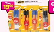 BIC Crystal Extra Or Orange Fine-For 7 Per Pack