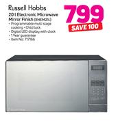 Russell Hobbs 20Ltr Electric Microwave Mirror Finish RHEM21L