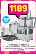 Brabantia 1000 W 2Ltr Capacity Food Processor BBEK1113C