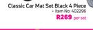 Classic 4 Piece Car Mat Set Black-Per Set