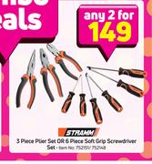 Stramm 3 Piece Plier Set Or 6 Piece Soft Grip Screwdriver Set-For Any 2