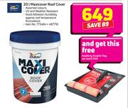 Dulux 20Ltr Maxicover Roof Cover With Free Academy Ecopile Tray Set