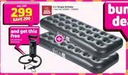 Out & About 2x Single Airbeds With Free Out & About Hand Pump