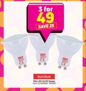 Eurolux 3W LED GU10 Globe-For 3