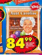Aunt Caroline Long Grain Parboiled Rice-10Kg