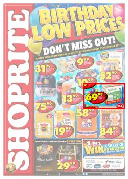 Shoprite KZN : Birthday Low Prices (21 Aug - 03 Sep 2017), page 1