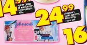 Johnson's Extra Sensitive Baby Wipes-72 Per Pack