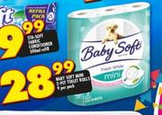 Baby Soft Mini 2 Ply Toilet Rolls-9's Per Pack