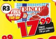 Trinco Tagless Teabags-100's Per Pack