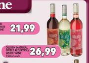 Delush Natural Sweet Red/Rose White Wine-750ml Each