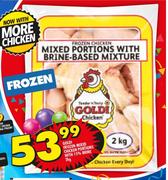Goldi Frozen Mixed Chicken Portions With 15% Brine-2Kg