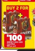 Hunter's Gold Cider NRB-2 x 6 x 330ml Per Pack