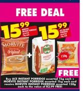 Ace Instant Porridge-1Kg + Morvite Instant Porridge-1Kg With Free Morvite Instant Porridge-150g 