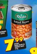 Rhodes Baked Beans In Tomato Sauce-410g
