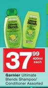 Garnier Ultimate Blends Shampoo/Conditioner-400ml Each