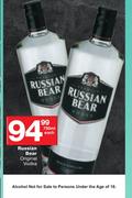Russian Bear Original Vodka-750ml Each
