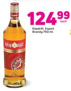 Klipdrift Export Brandy-750ml Each