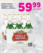 Stella Artois Belgium Beer NRB-6 x 330ml Per Pack
