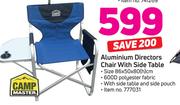 Camp Master Aluminium Directors Chair With Side Table