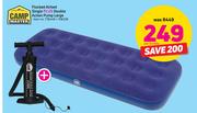 Camp Master Flocked Airbed Single Plus Double Action Pump Large-Per Bundle