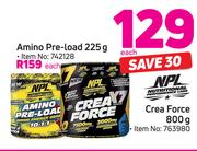 NPL Nutritional Amino Pre-Load-225g Each