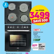 Defy 60cm Oven And Solid Hob Black DCB006