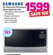 Samsung 32Ltr Electronic Microwave (Silver) ME9114S1 XFA
