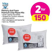 Vita Sleep Memory And Foam Premium Chip Pillow Mix-For 2
