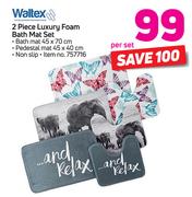 Walter 2-Piece Luxury Foam Bath Mat Set-Per Set