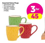 Assorted Salsa Mugs-For 3