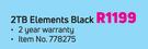 WD Absolutely 2TB Elements Black