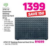 Seagate 4TB 3 5” Expansion Desktop External Hard Drive