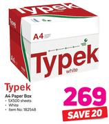 Typek A4 White Paper Box