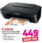 Canon Pixma 3-In-1 Colour Inkjet Printer Pixma MG2540s