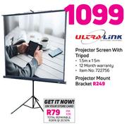 Ultra Link Projector Screen With Tripod