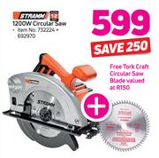 Stramm 1200W Circular Saw + Free Tork Craft Circular Saw Blade 