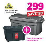 Big Jim 160Ltr Storage Box-Per Bundle + Free 42Ltr Storage Box