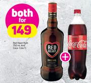 Red heart Rum 750ml And Coca Cola 1Ltr-For Both