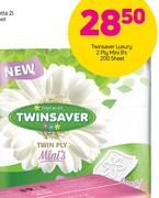 Twinsaver Luxury 2 Ply Mini 9's 200 Sheets 