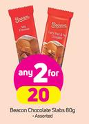 Beacon Chocolate Slabs Assorted-2x80g