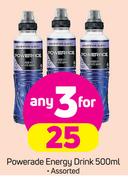 Powerade Energy Drink Assorted-3x500ml
